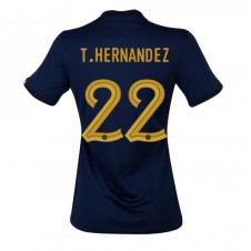 Frankrike Theo Hernandez #22 Hjemmedrakt Kvinner VM 2022 Kortermet